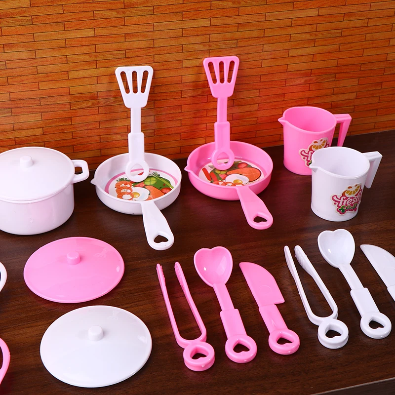 Mini utensílios de cozinha conjunto casa de bonecas simulação pote bandeja copo conjunto boneca casa cozinha decoração fingir jogar brinquedos presentes do miúdo