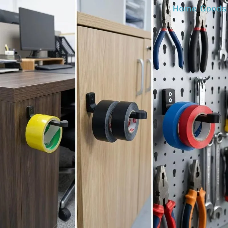 1pc Robust Wall-Mounted Tape Dispenser Organizer, Corrosion-Resistant Storage Rack, Reliable Hanging Versatile Utility Hook