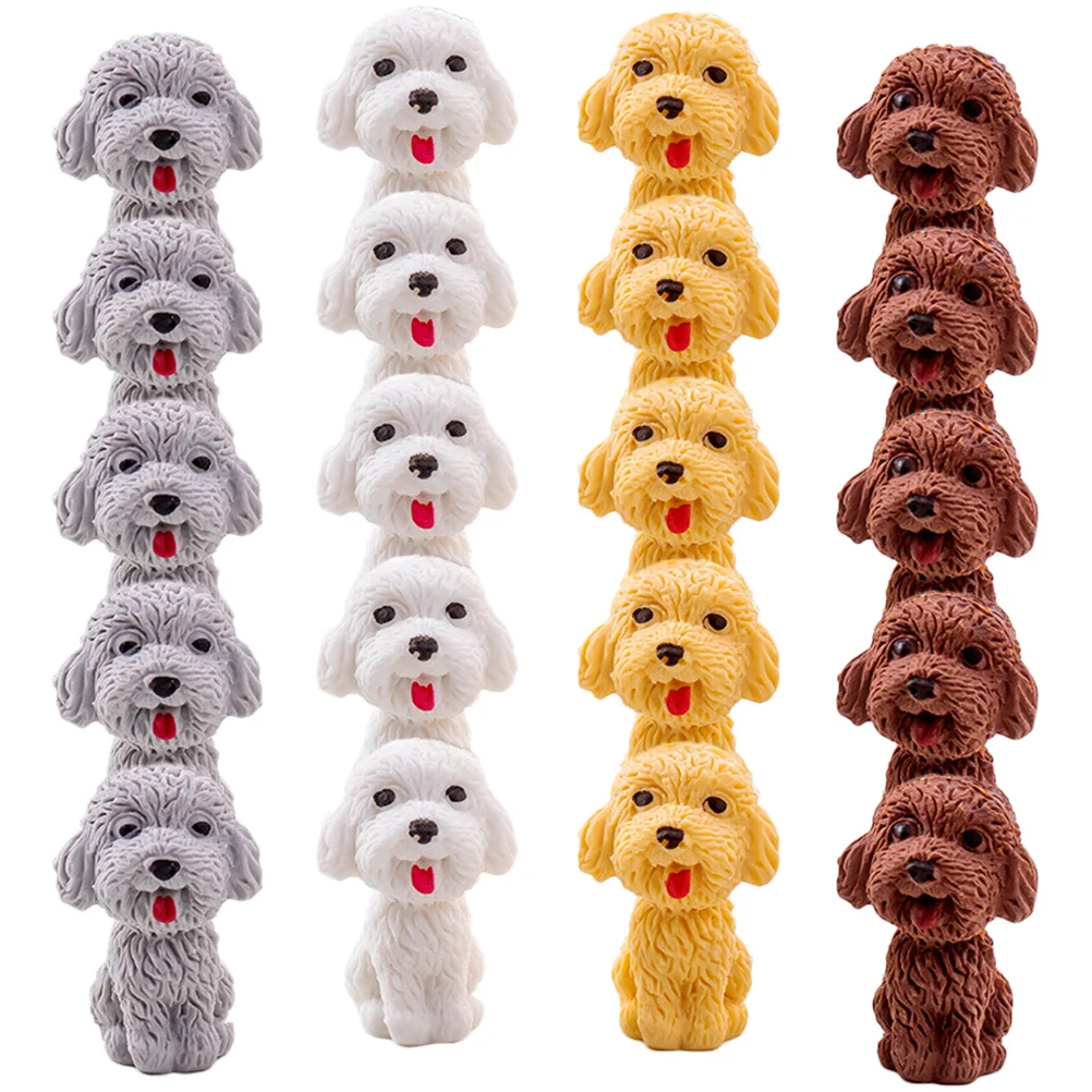 

Lovely Teddy Puppy Shaped Erasers Creative Cartoon Painting Erasers Student Stationery Learning Supplies Wholesale