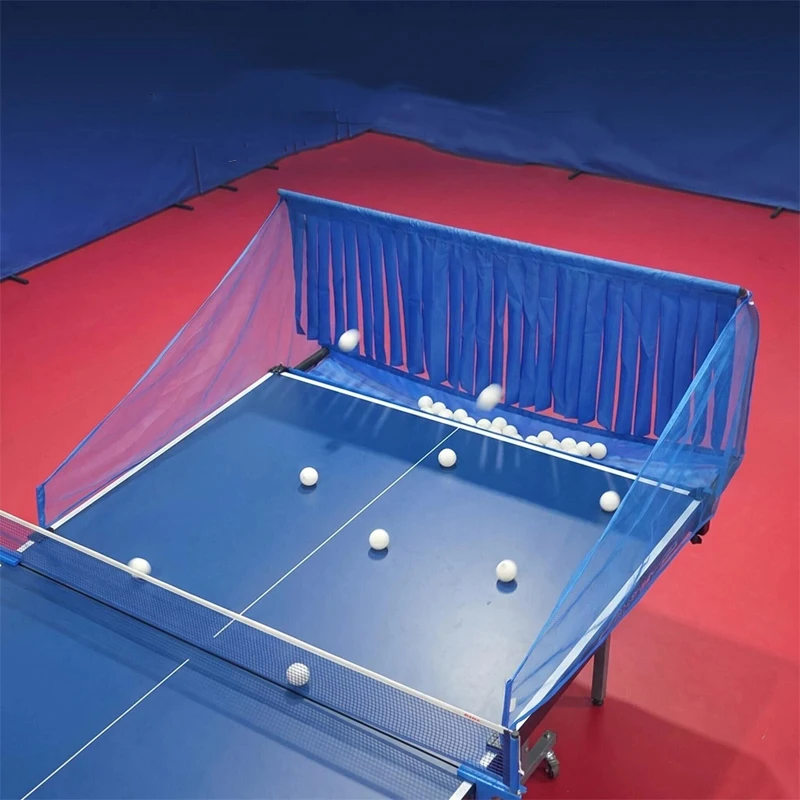 Full Coverage Ping Pong Collect Net Stainless Steel Frame Table Tennis Rebound Catch Nets Multi-Ball Training Recycling Net