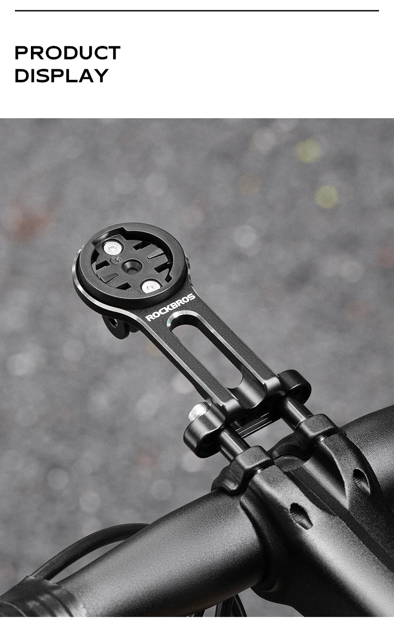 ROCKBROS Fahrradhalterung Frontlicht Lampenfassung Aluminiumlegierung Verlängerungshalter für Fahrradcomputer Wahoo Bryton Garmin Halterung – Detail 10