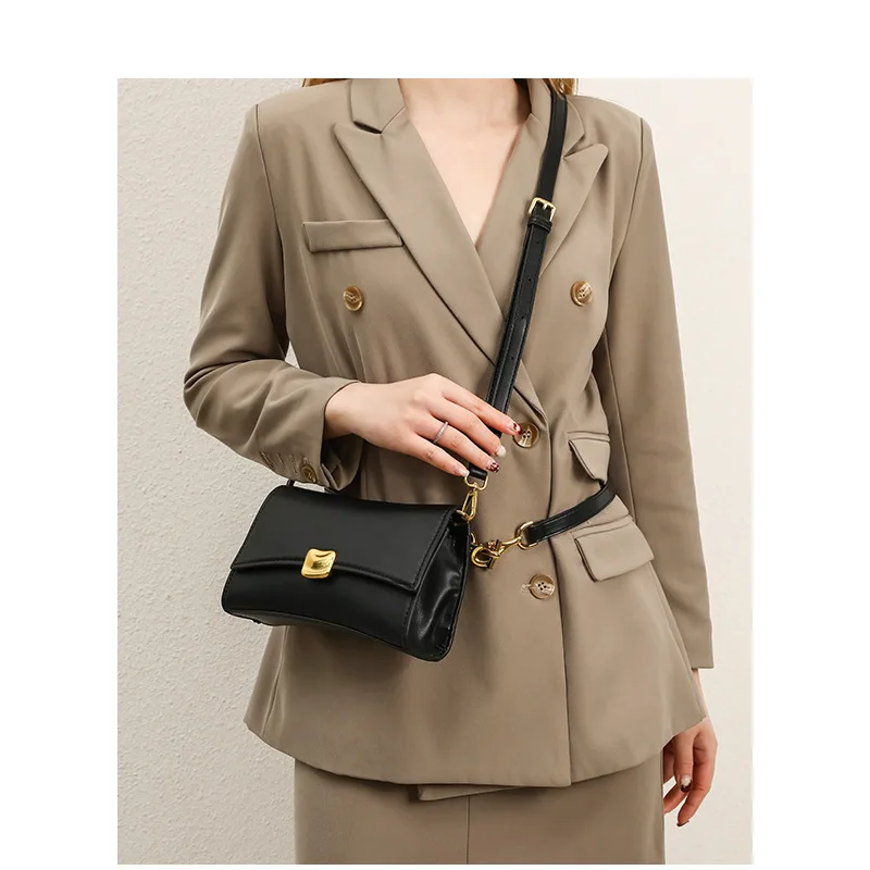 Women's Bags PU Leather Shoulder Bag Cosmetics Luxury Designer Handbag Branded Custom Hardware Decoration Bags For Women