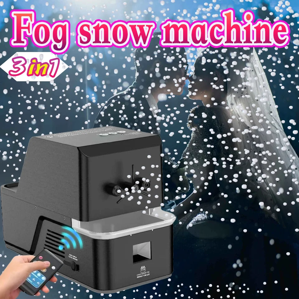 Nebelschneemaschine 3-in-1 für draußen oder drinnen für Weihnachten oder Halloween-Blase, Nebelblase, Nebel für Hochzeitsbühnenpartys
