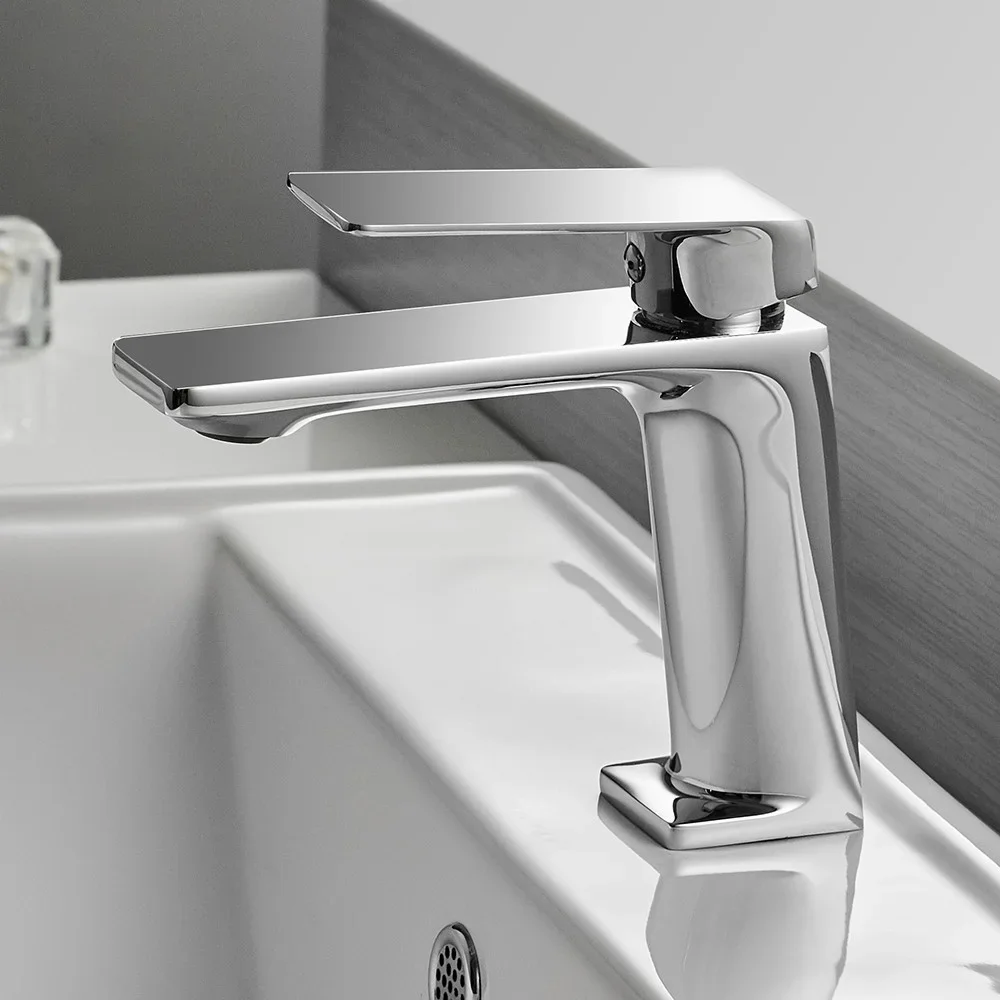 Basin Faucet Bathroom Chrome Mounted Brushed Nickel Sink Faucet Single Handle Hole Faucet Basin Taps Hot Cold Mixer Tap Crane