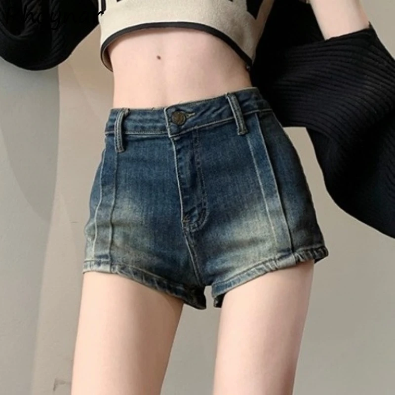 

Skinny Jeans Women Bleached High Waist Shorts Sexy Girls American Style Summer Hotsweet Vintage Leisure Trendy Casual All-match