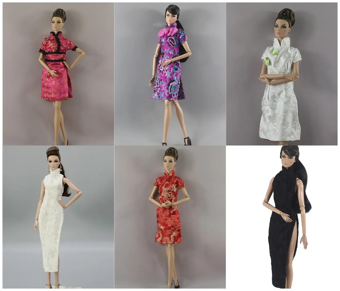 1 PC Doll Clothes 1:6 Scale Dress Chinese cheongsam for 11.5 inch 30cm Doll Many Style for Choice Gifts for girls