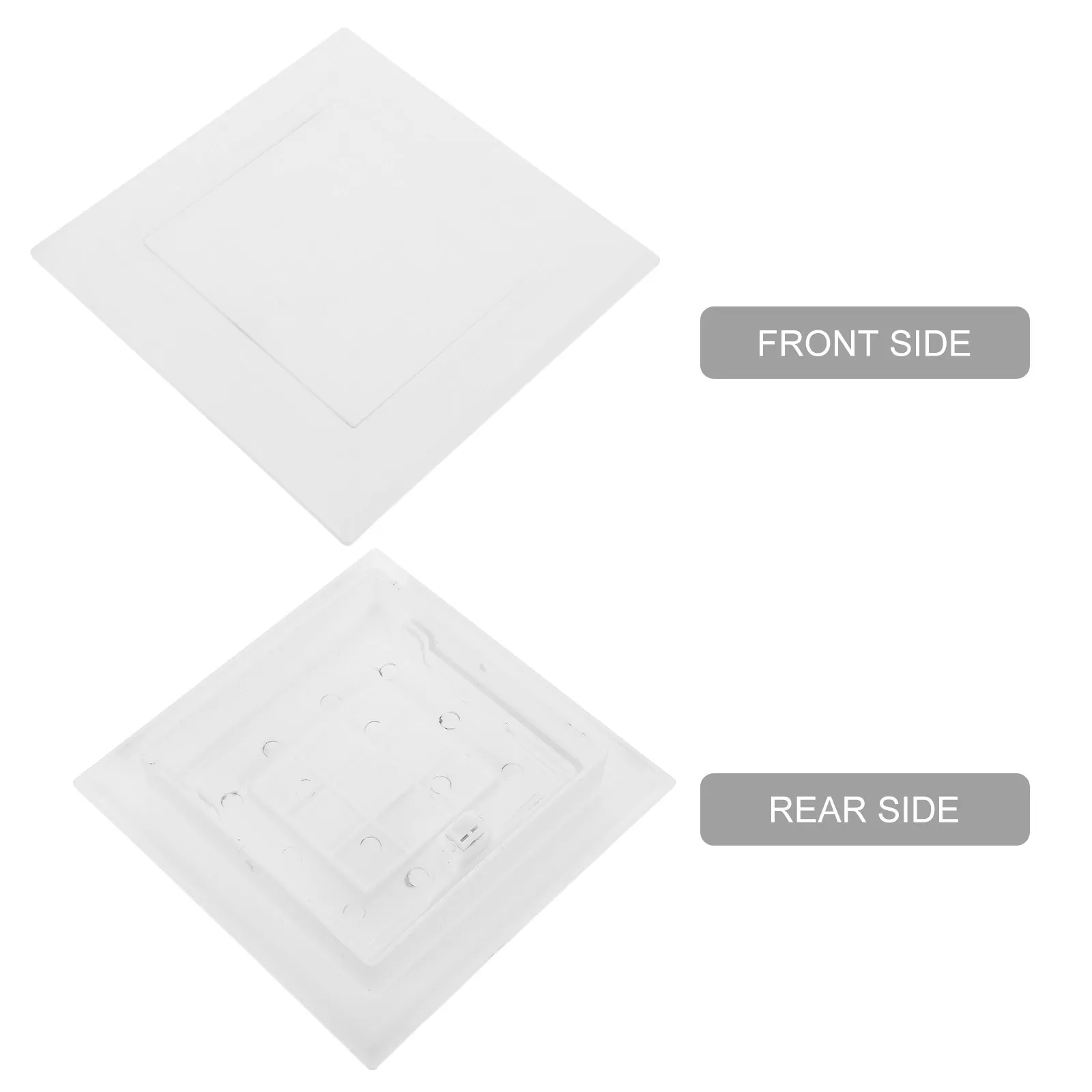 Plastic Access Panel ABS Removable Self Adhesive Wall Ceiling Cover Square 4.96in Plumbing Electrical Drywall Inspection Utility