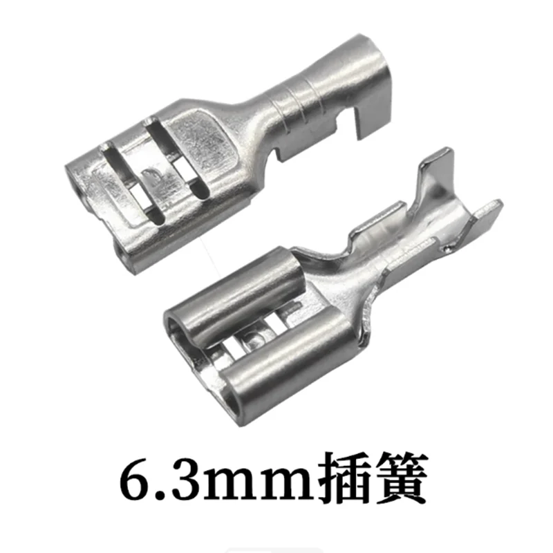 10PCs 2.8/4.8/6.3mm Hook Switch Terminal Sheath Female Interface Plug-in Wiring Cold Compression Terminal Copper Connector