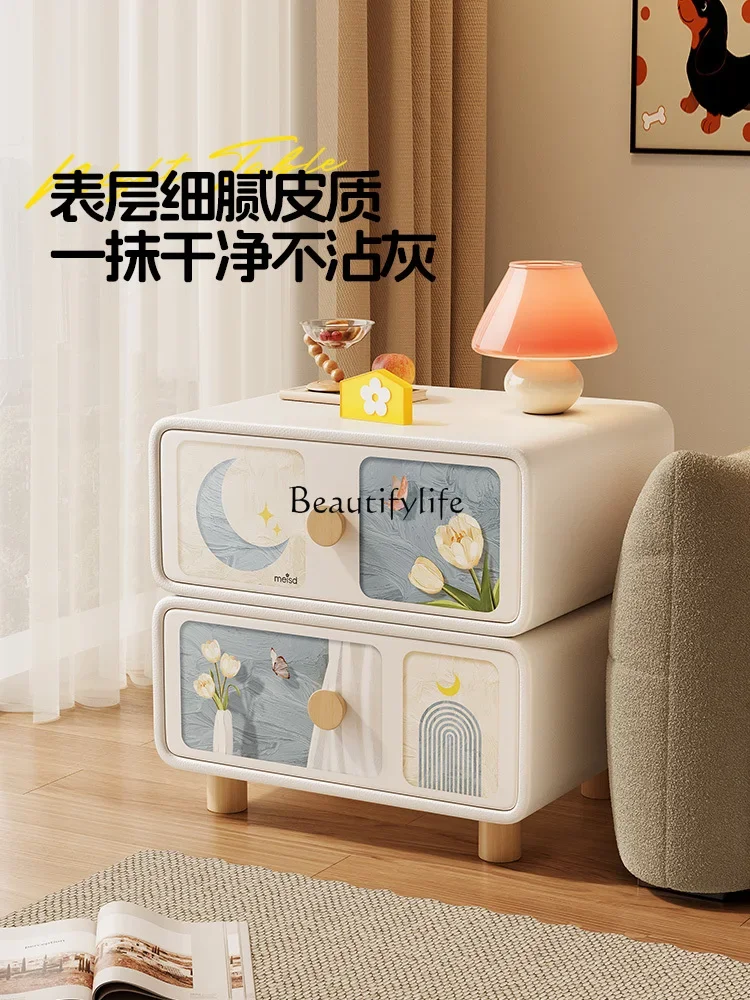 

66.Z.Household children's bedroom storage cabinet 2025 new creative French side cabinet