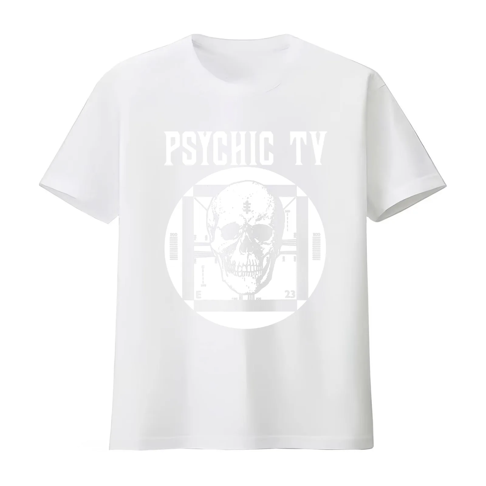 Psychic Tv T-Shirt Summer Casual Cotton Tee Oversized Streetwear Tops Vintage Graphic Print Loose Fit Short Sleeve