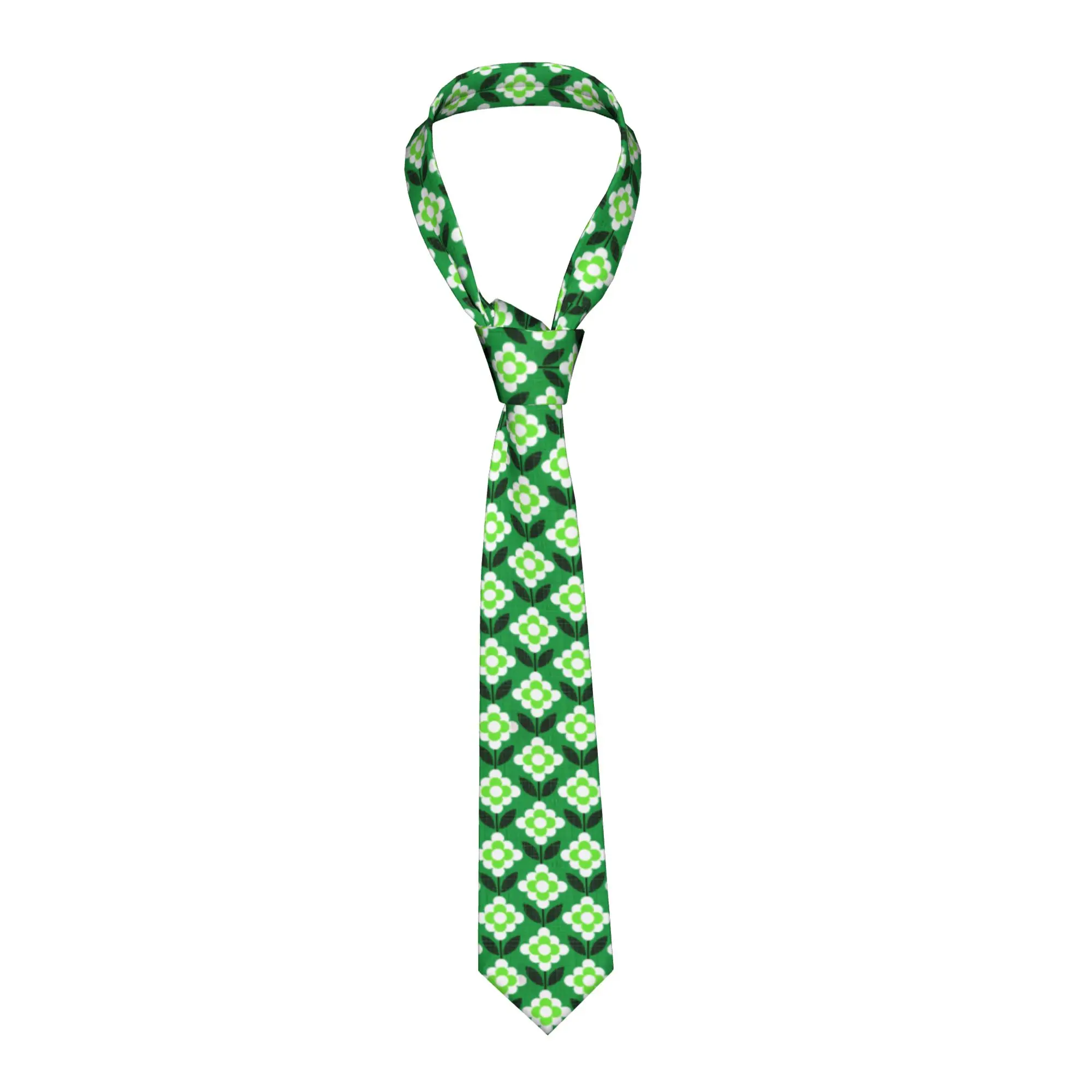 gravata-masculina-de-seda-orla-kiely-fashion-flowers-blooms-verde-usada-para-negocios