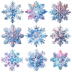 15cm Creative Dreamy Winter Snowflake Iron On Heat Transfer Sticker For Clothes Pinted Vinyl Thermal Washable T-Shirt Appliques