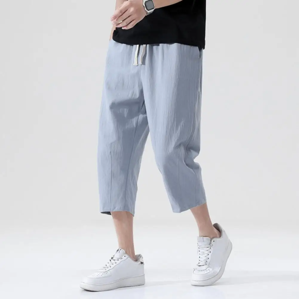 Pantalon de Jogging Doux et Respirant pour Homme, Survêtement d'Entraînement à Jambes Larges, Taille artificiel astique, Confortable et Court