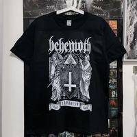 Behemoth Heavy metal Rock West Coast Street skateboarding Thorn Green Summer T-shirt Loose Casual T-shirt Men Women