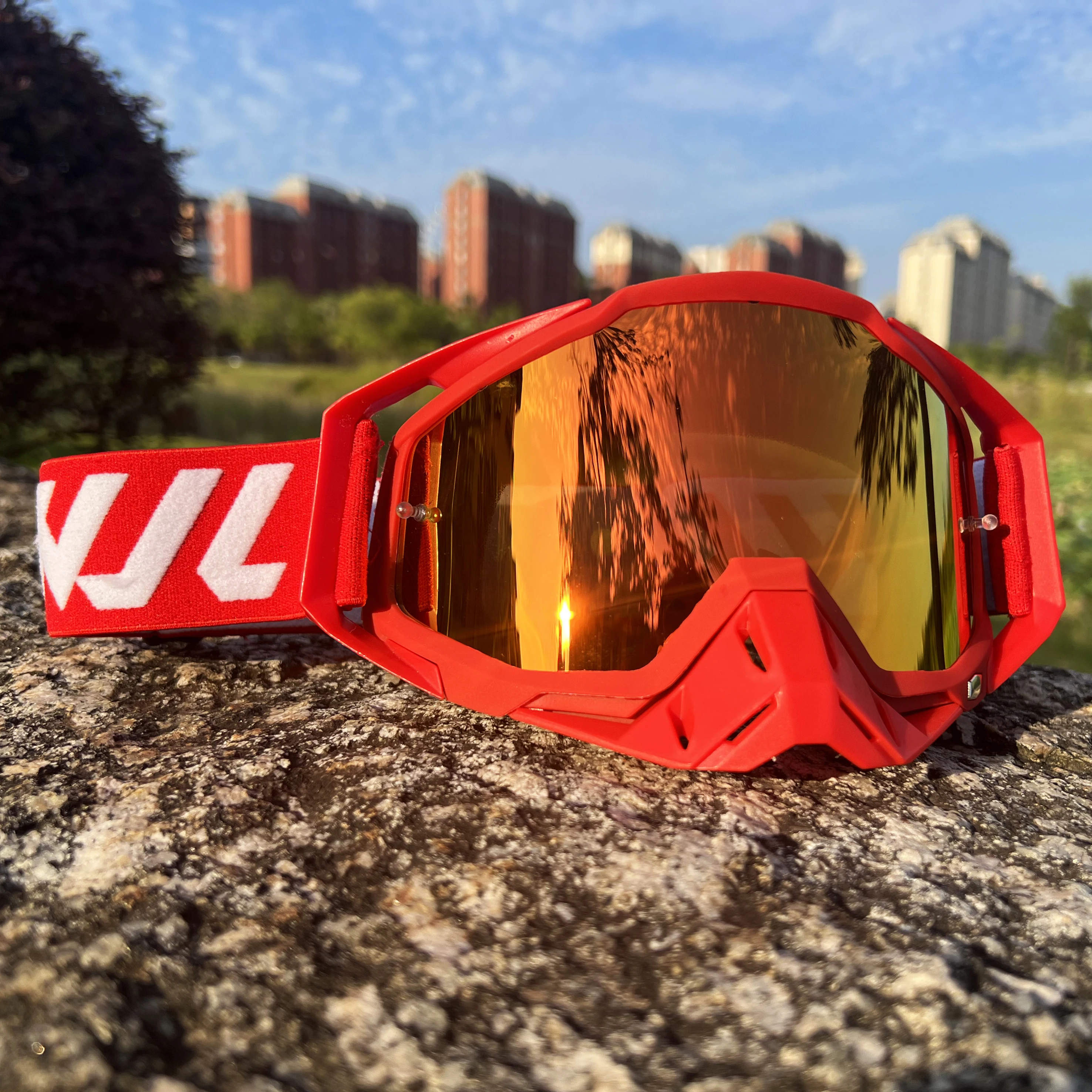 WJL Motocross Goggles Motorcycle Glasses Sunglasses MTB MX ATV Silicone Anti-slip High Quality Windproof Cycling Racing Goggles