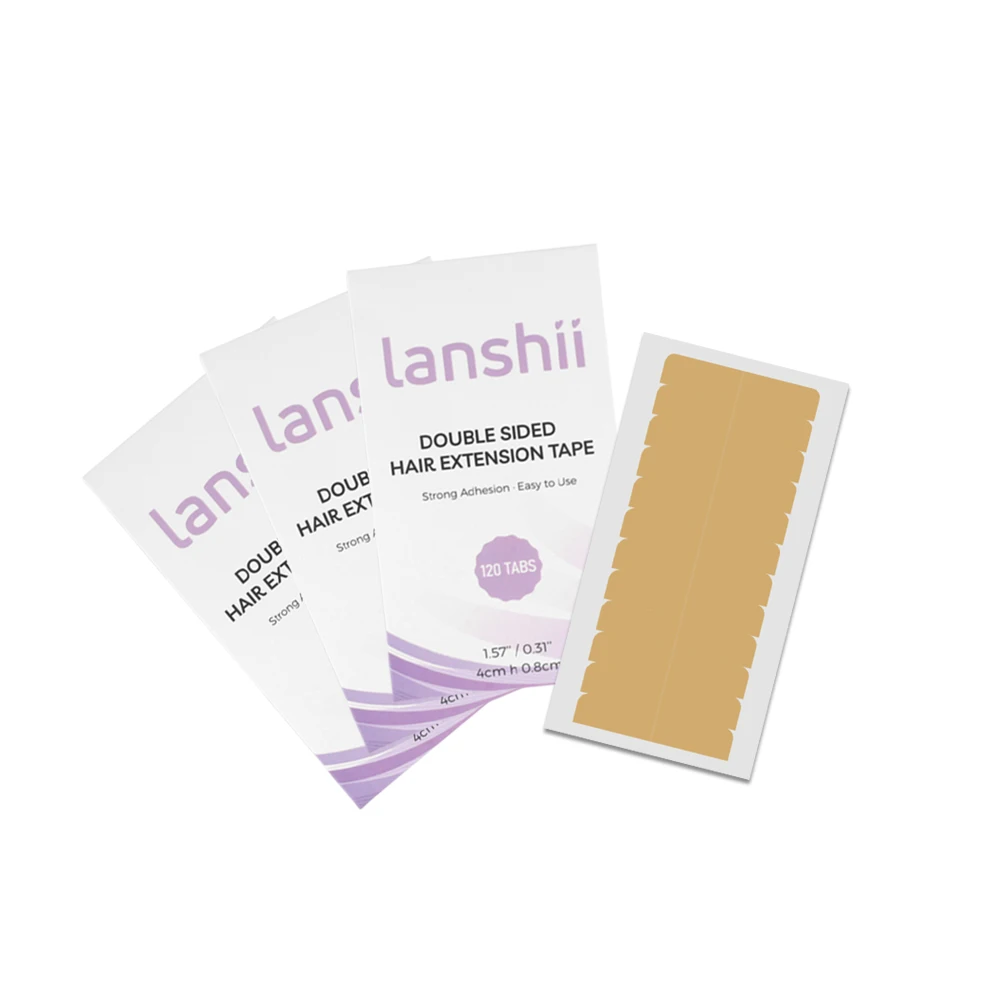 Lanshii 360pcs Double-Sided Replacement Tape for Hair Extensions – 4cm, Invisible, Waterproof, Strong Hold