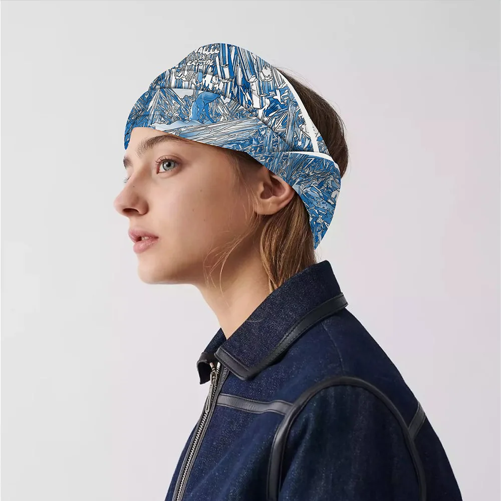 90cm Twill Seide Schal Kopf Schal Luxusmarke geometrische Pferde druck quadratische Schals Frauen Hijabs Bandana Foulard Halstuch