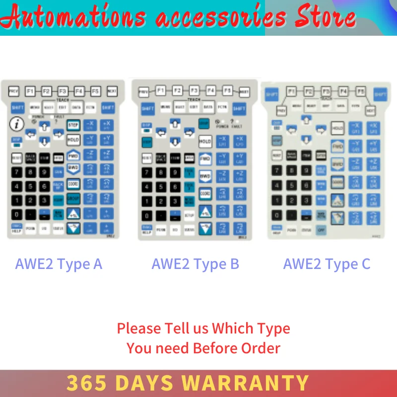 Folha de membrana para robô ensinar pingente, teclado teclado filme teclado, AWE3, AWE1, AWE2, MK2, GNE2, SWE2, SW2E2