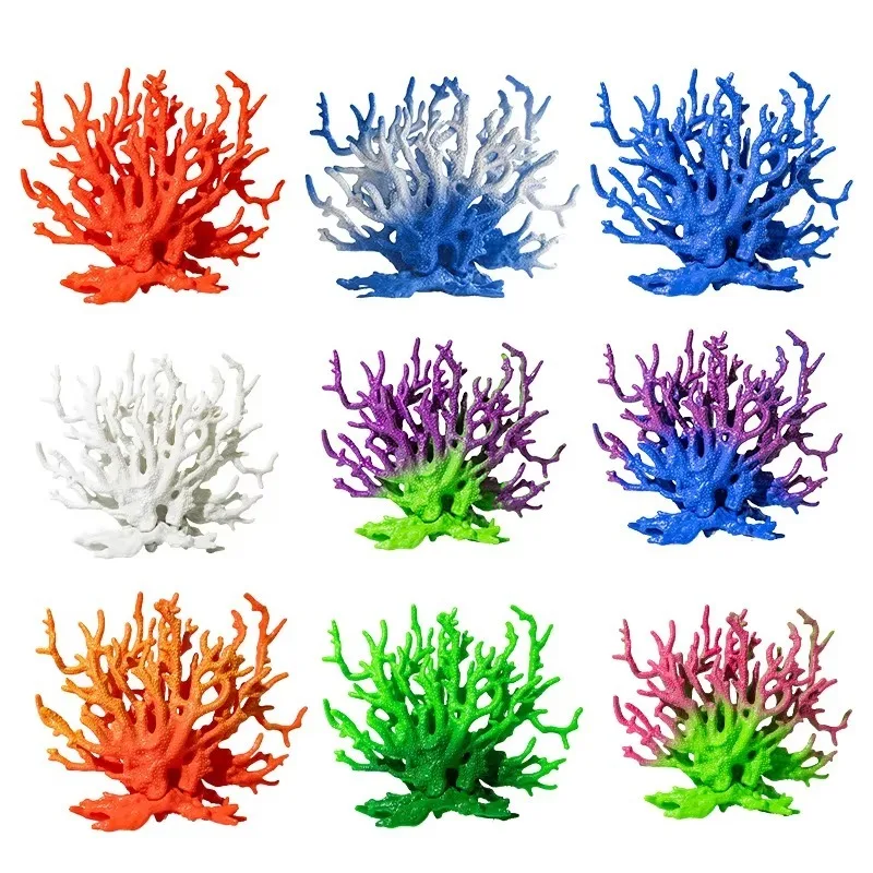 

10pcs Simulation Water Grass Decor Aquatic Plant Adornment Fish Tank Coral Model Resin Coral Sculpture