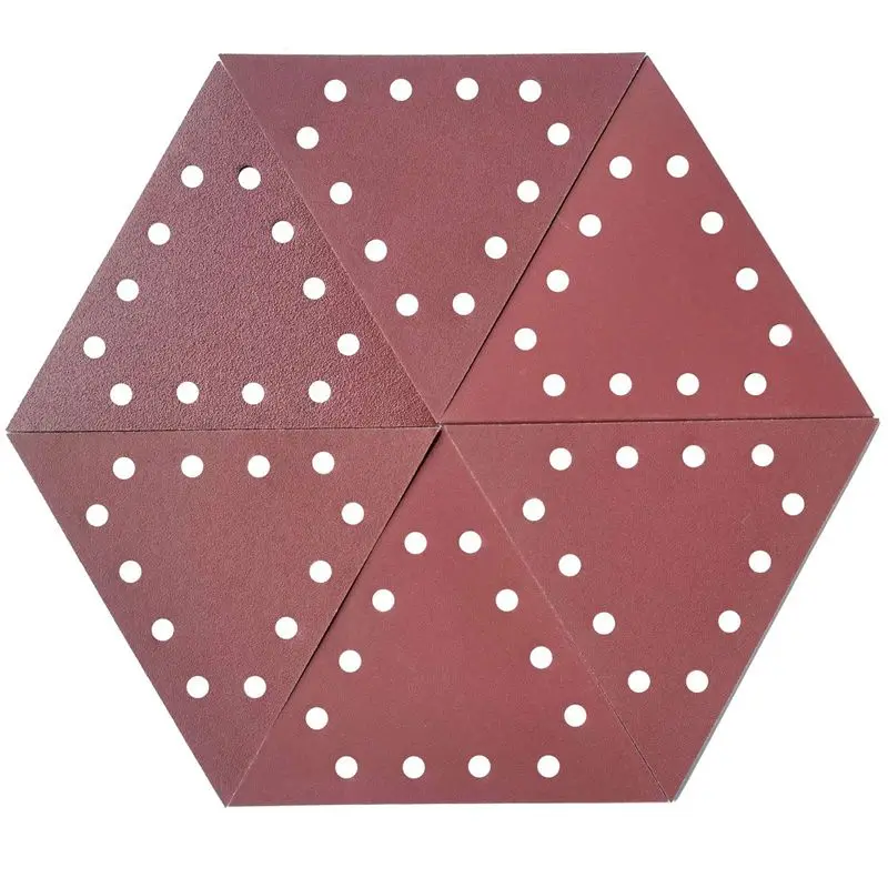 AC88-30Pieces Of 11-1/4In Hook And Loop Triangle Sandpaper For Drywall Sander - 5 Pieces Each 60 80 100 120 150 240 Sandpaper