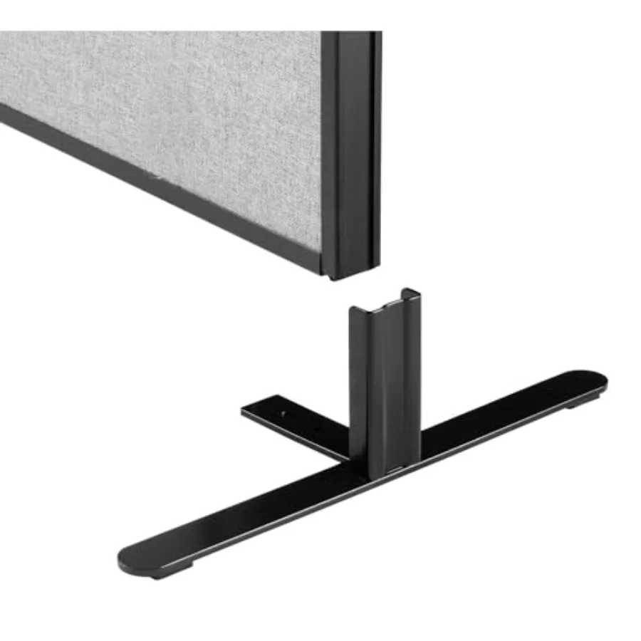 Office Partition Panel for flexible workspace layout, gray fabric-covered steel, 36.25 W x 42 H, freestanding with modular conn