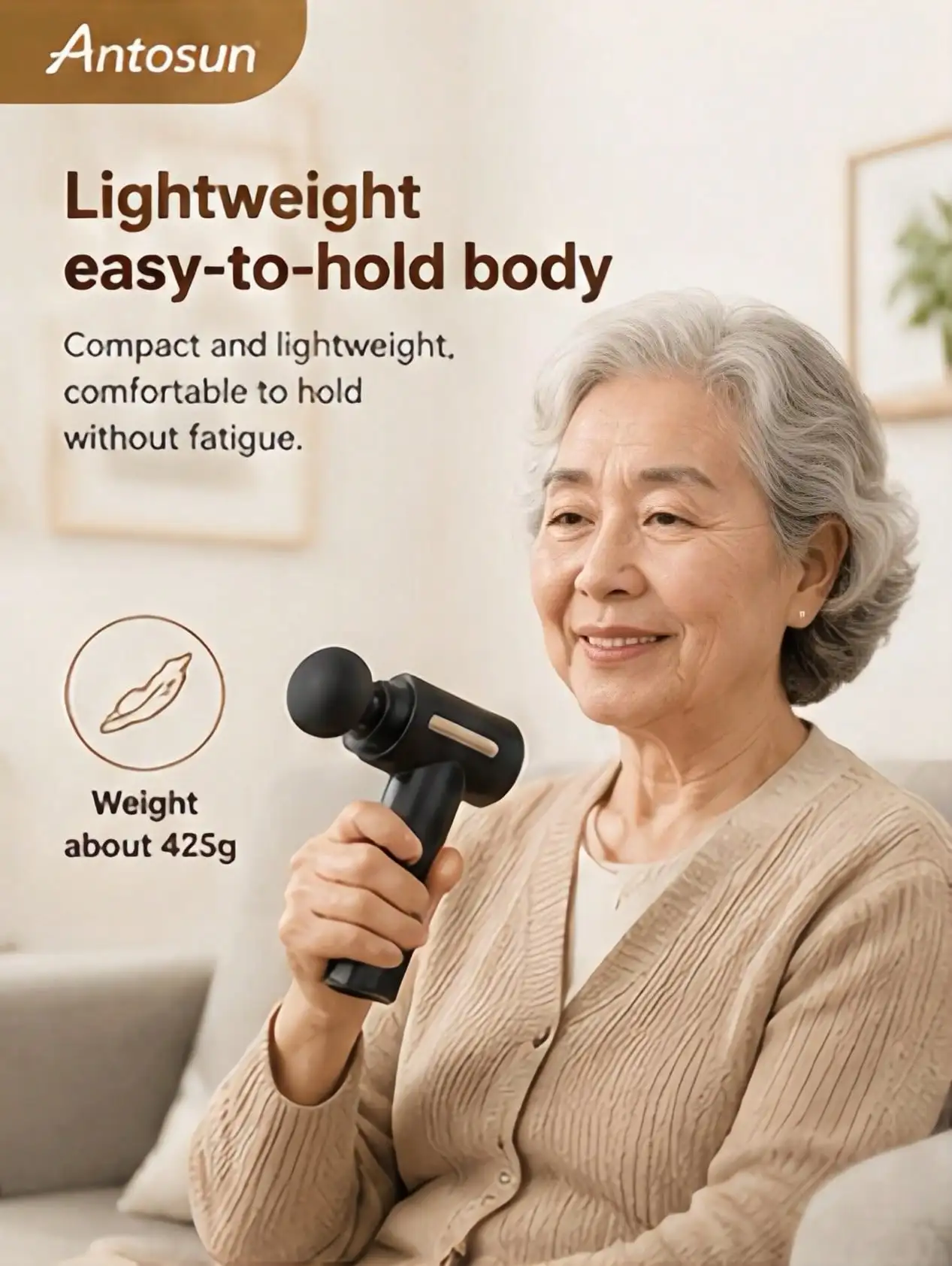 Gym Recovery Massage Gun, Handheld Deep Muscle Vibration Massager With Interchangeable Heads, Multi‑Mode Portable Body Relaxer For Post‑Workout Soreness, Leg Back Arm Muscle Relief, Ideal Gift For Christmas, Thanksgiving Day