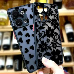 Matte Phone Case for OPPO RENO 8 8T 7Z 7 6Z 6 5 4 3 PRO PLUS 4G 5G Edge Hard Case Funda Capa Shell Beautiful Small Fresh Flowers