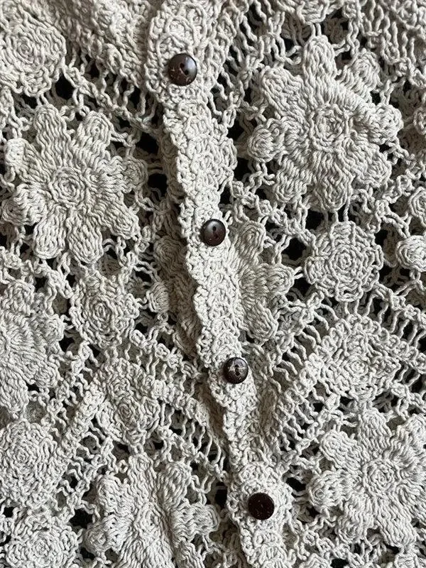 Embroidered Floral Crochet Vest for Women Hollow-out Open Knit Sleeveless Cardigan Boho Summer Festival Outfit