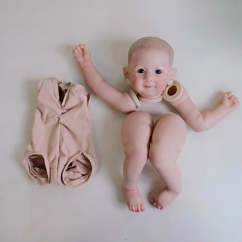NPK 20'' New Bebe Henry Finished Reborn Baby Doll  Already Painted Lifelike Soft Touch Flexible 3D Skin with Hand Paint Hair