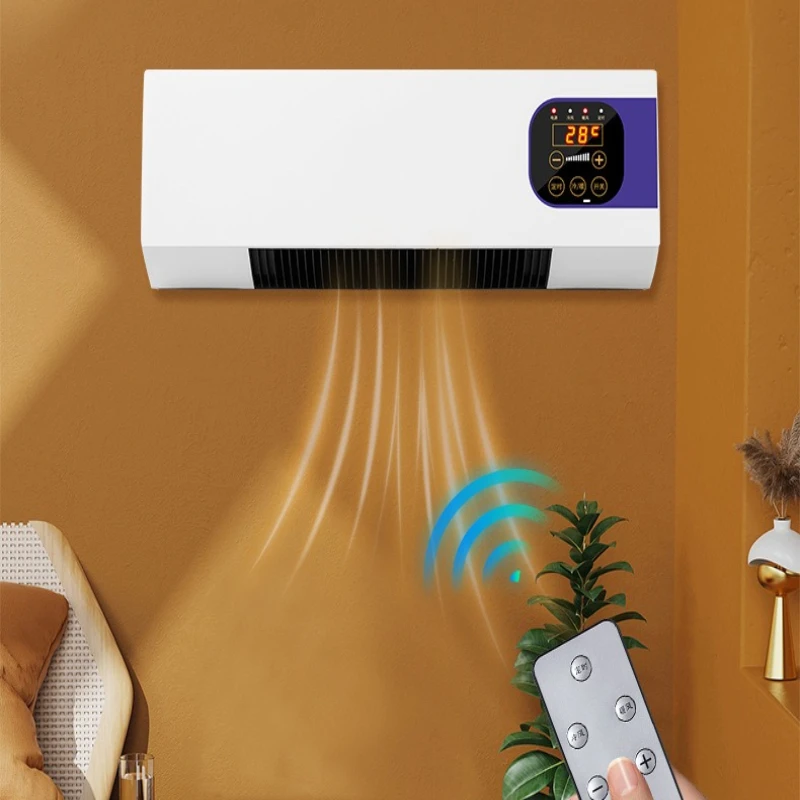 

Wall-Mounted Electric Heater, Remote Bathroom Warmer with Graphene Heating, 3s Fast Heat, Energy-Saving, Adjustable Temperature
