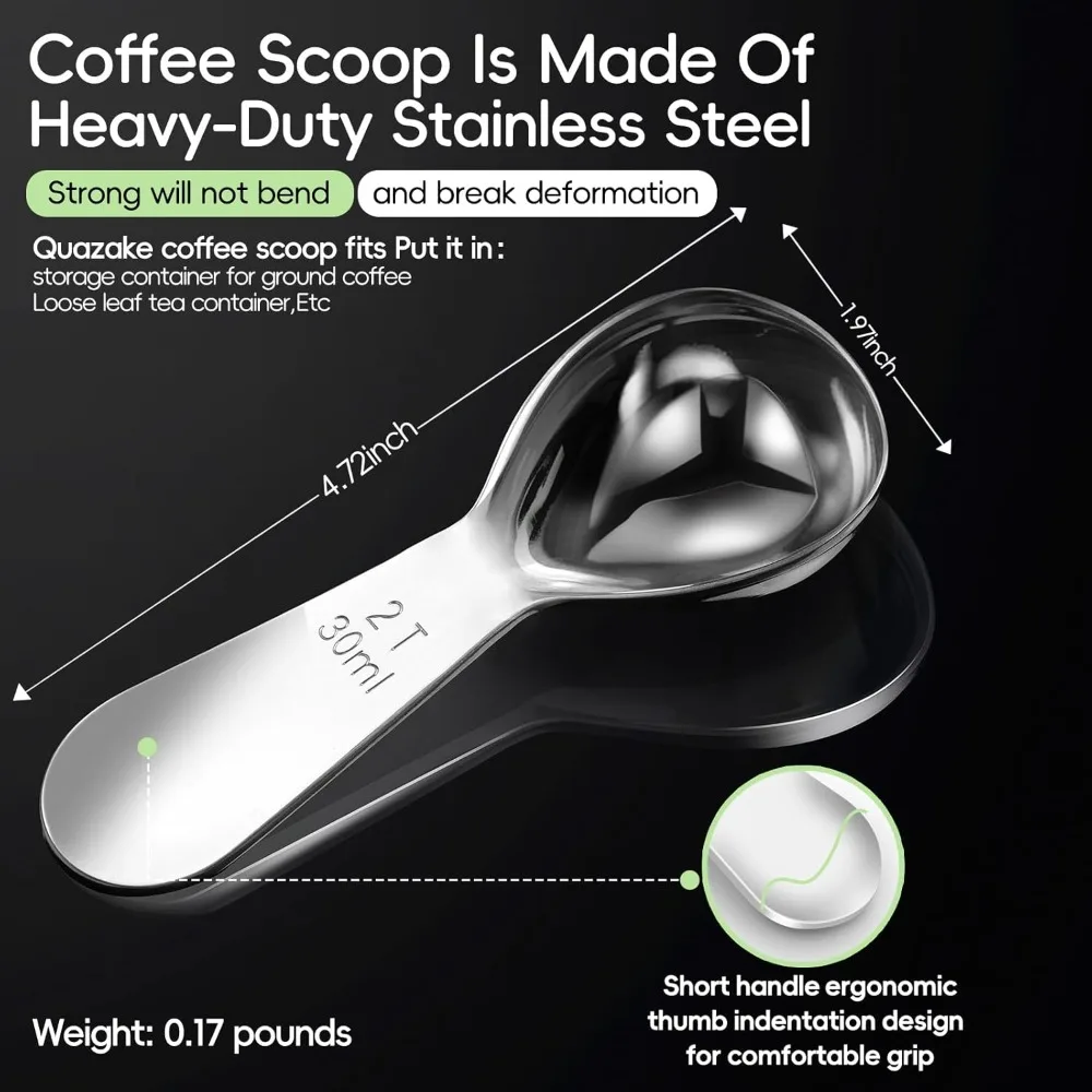 Coffee Scoop,tablespoon Measuring Spoons,Metal Stainless Steel Manufacture,Coffee scoop for ground coffee Protein Powder