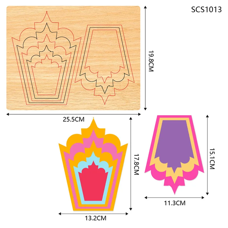 Wooden Cutting Knife Die, SCS1013 Card, Used with the Machine