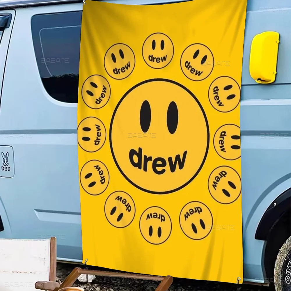 D-drewhouse Smile Cartoon Flag Wall Hanging Banner Decoration Household Home Decor