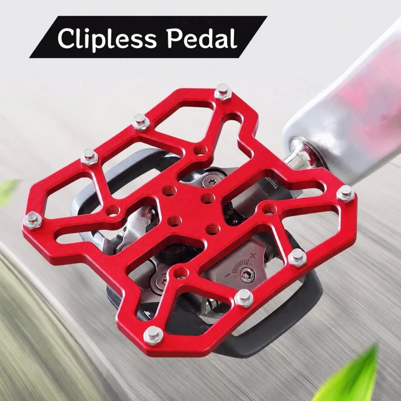 Durable Clipless Pedal Ultralight Anti-slip Classic Delicate Aluminum Bicycle Clipless Pedal Platform Adapters Bike Accessories
