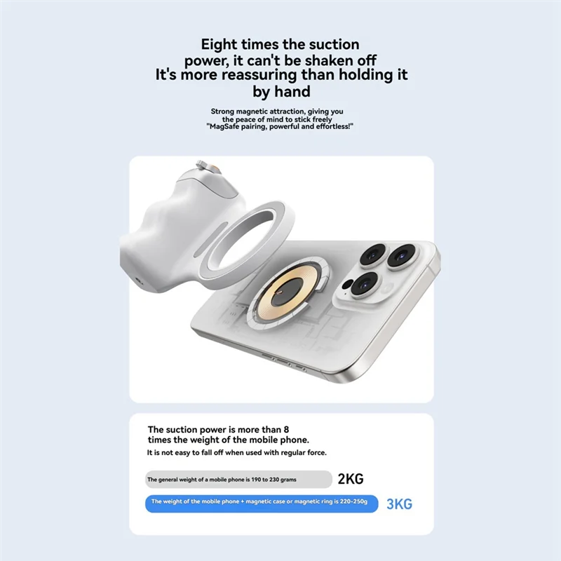 Y14A Magnetic Grip Shooting Aid Remote Control Handle For DSLR Style For Iphone 16 15 Android Phone Camera Shutter