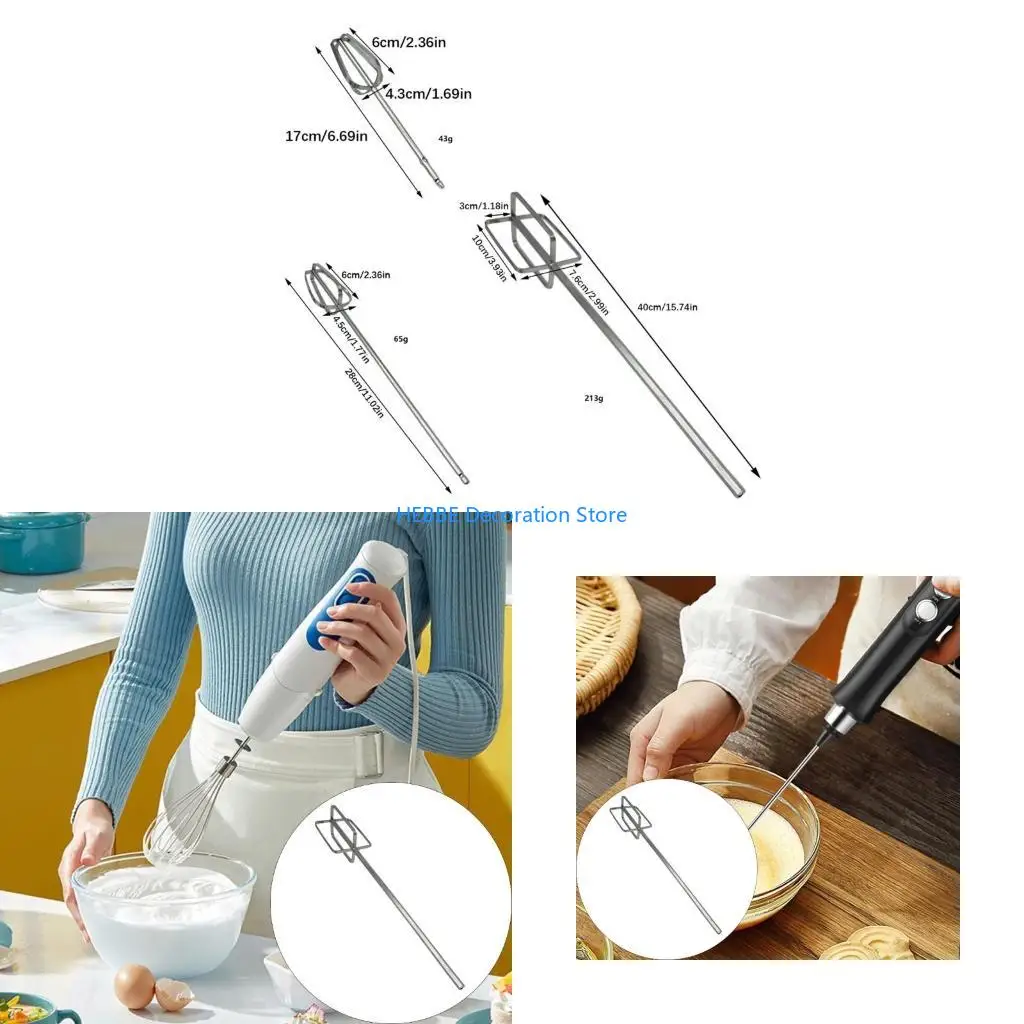 B0KC Commercial Grade Electric Whisks Attachment Stainless Steel Stirring Rod Mixing Perfect For Baking Cooking Mixing