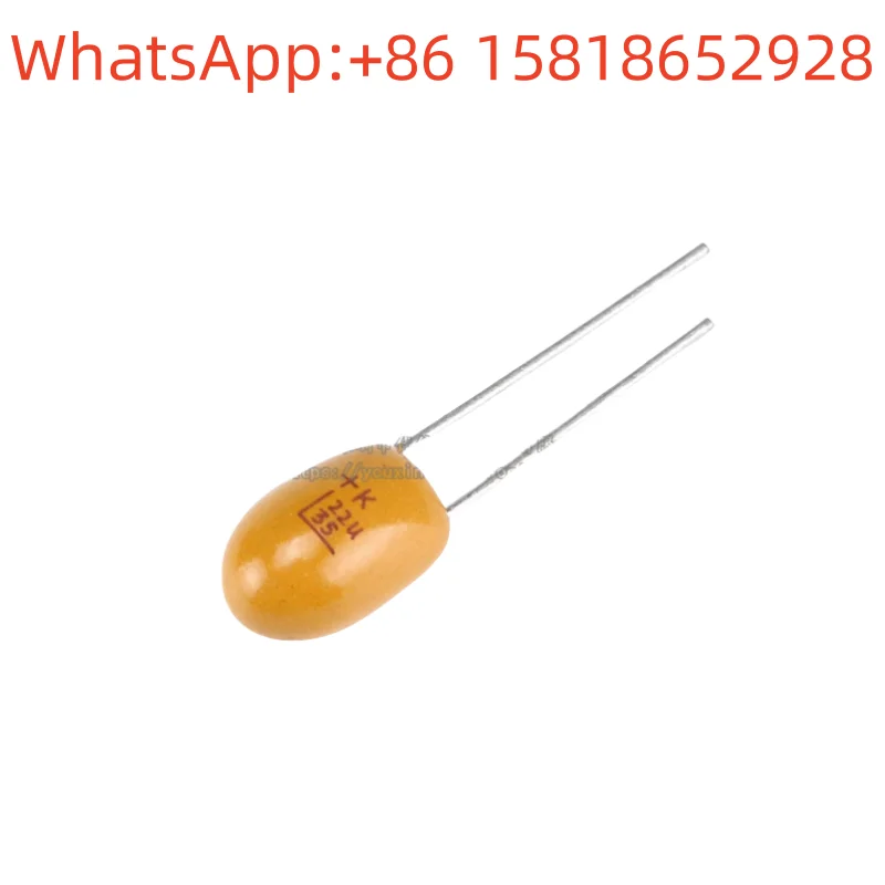 10 pieces of through-hole tantalum capacitors 35V 22UF (226K) with ±10% tolerance and 2.54MM pin spacing