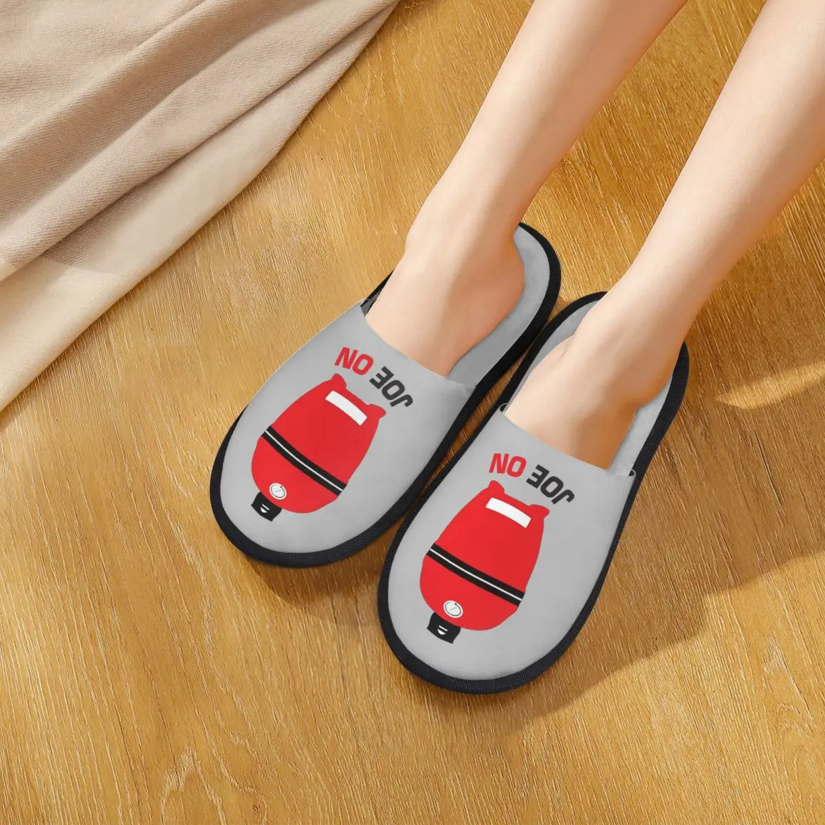 

Custom Kamado Joe BBQ Grill And Smoke Slippers Memory Foam Warm Soft Women House Slipper Indoor Cozy Shoes