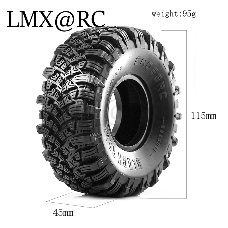 RC car 4PCS 115mm 1.9" Soft Rubber Tire Wheel Tyre for 1/10 RC Crawler Car Axial SCX10 Pro Capra Traxxas TRX4 RC4WD D90 Redcat
