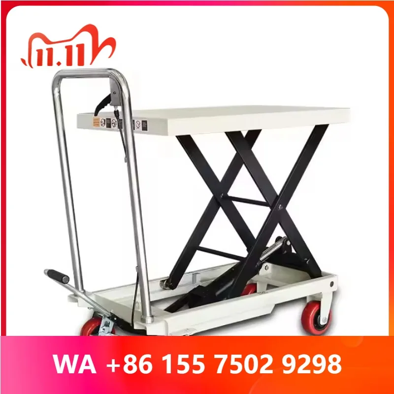 Carry Capacity 1000KG Hydraulic Lifting Platform Mobile Manual Cart Simple and Conenient