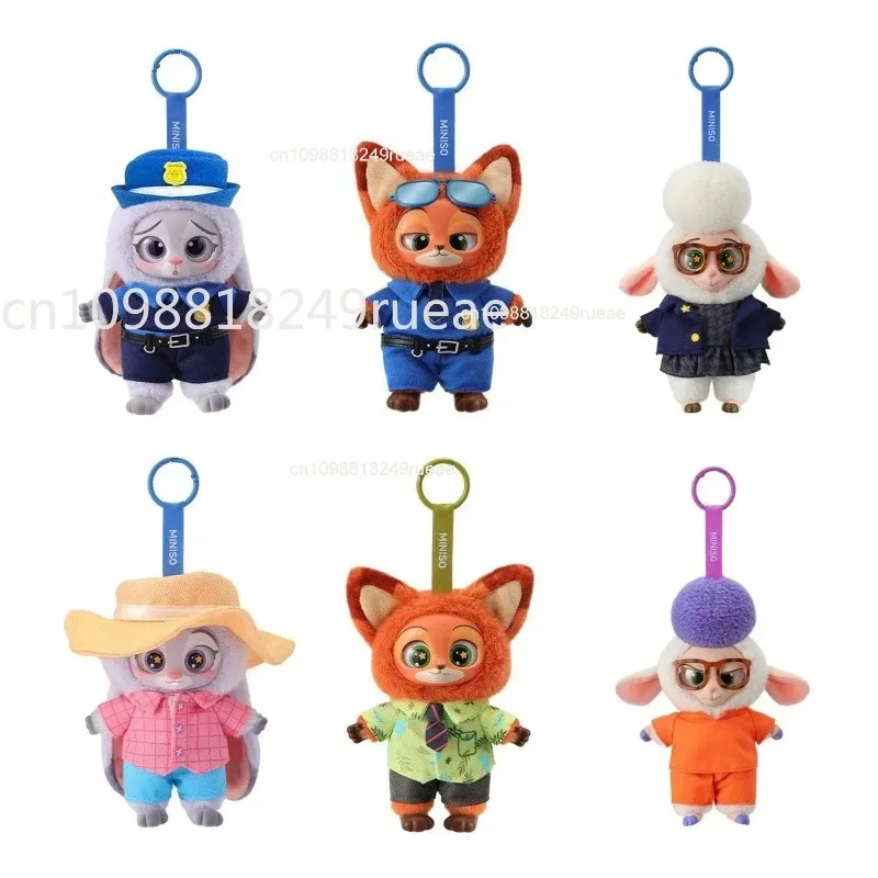 Figurine de dessin animé Zootopia populaire Disney, nouvelle série, boîte aveugle en vinyle, peluche, poupée moelleuse, pendentif, décoration d'ornement de poche