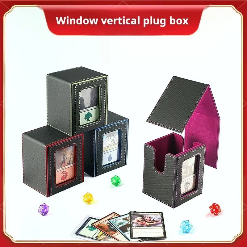 

Hot-selling New Arrival Portable Window Display Vertical Plug Pu Box 100+Pcs Card Hard Card Film Creative Separation Card Box