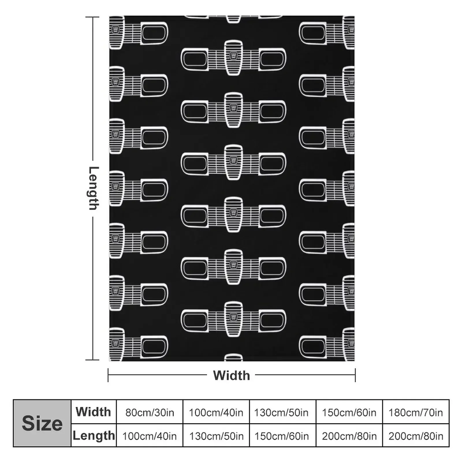 Saab 96 minimalist grille outline graphic (white) Throw Blanket Bed Fashionable Soft Blankets