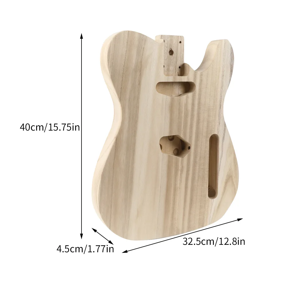 Cross-Border TL Electric Guitar Body, Unfinished Guitar Barrel,DIY Modification Blank,Pattern Spray Paint Guitar Body for Custon