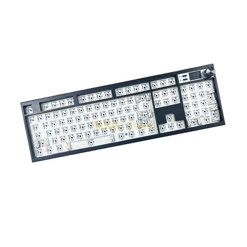 GMK104 3Mode لوحة المفاتيح الميكانيكية القابلة للتخصيص typec 2.4 جيجا هرتز BT5.0 مع عرض وضبط المقبض يعزز كتابة أفضل بيع