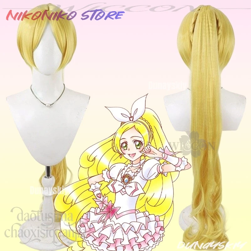 

Косплей-парик Anime Suite PreCure: Канадэ Минамино (Cure Rhythm), длинный желтый хвост, синтетические волосы, для Хэллоуина, в стиле Kawaii Magic Girls