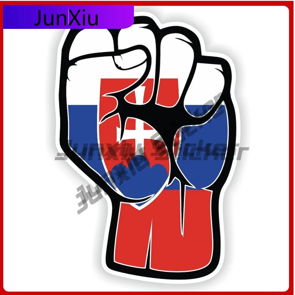 

Slovakia Flag Fist Hand Sige Vinyl Sticker Anti Scratch Custom Decals And Graphics V 125 Motorcycle Stickers Z650 Mountain Campe