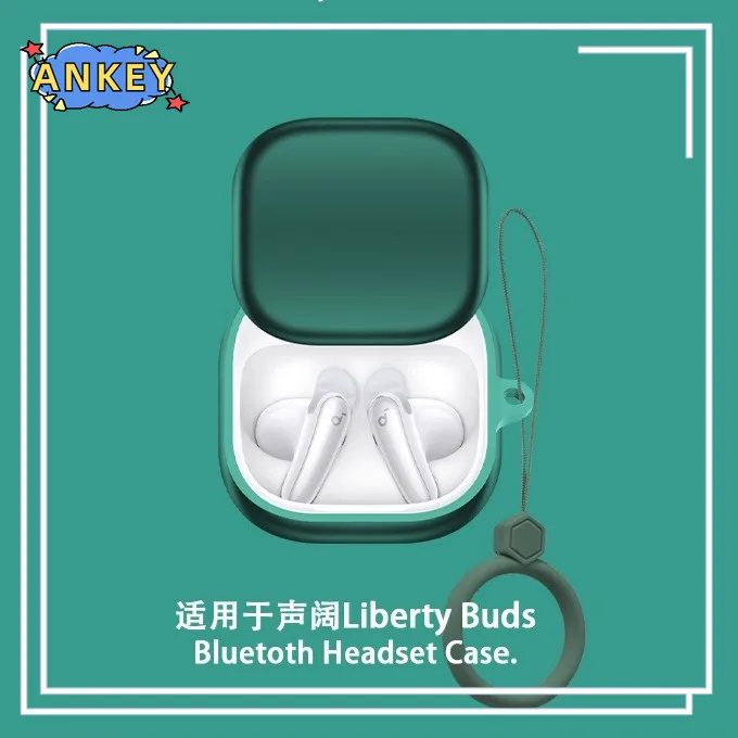 

Чехол для Anker Soundcore Liberty Buds, защитный чехол для наушников, кольцо, силиконовый чехол для беспроводных наушников Bluetooth