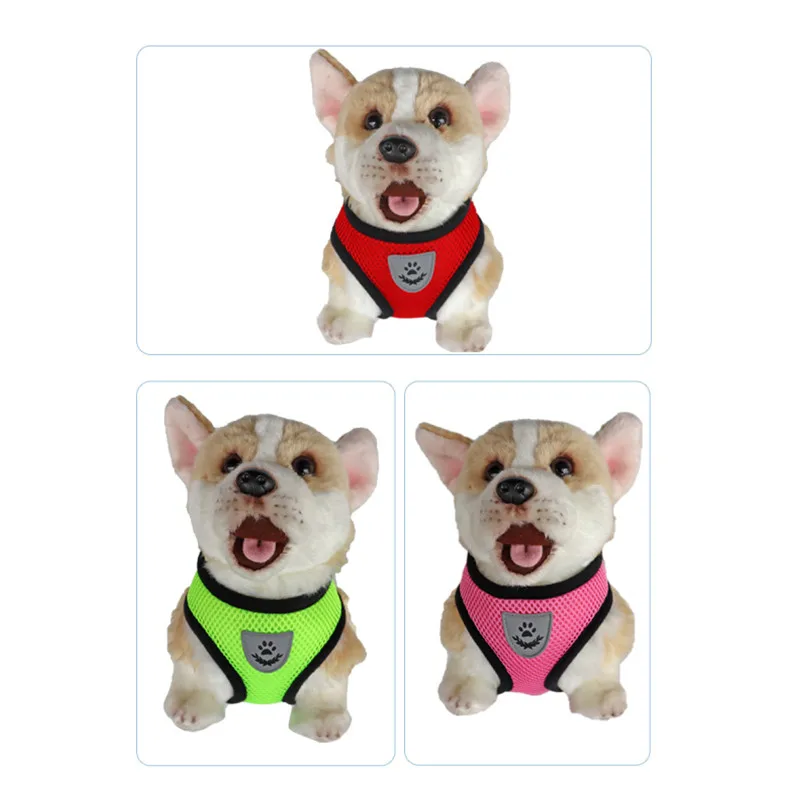 Pet Cat Harness Adjustable Mesh Vest Walking Lead Leash Puppy Polyester Mesh Breathable Kitten Accessories For Small Medium Dog