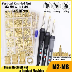 Insert Nut M2 M3 M4 M5 M6 M8 TS100 3D Printer Plastic Threaded Heat Set Insert Soldering Iron Tip Brass Nut Embed Insertion Tool